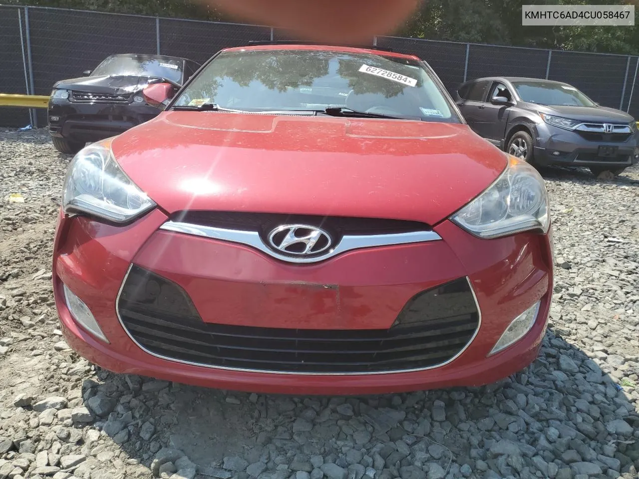 2012 Hyundai Veloster VIN: KMHTC6AD4CU058467 Lot: 62728584