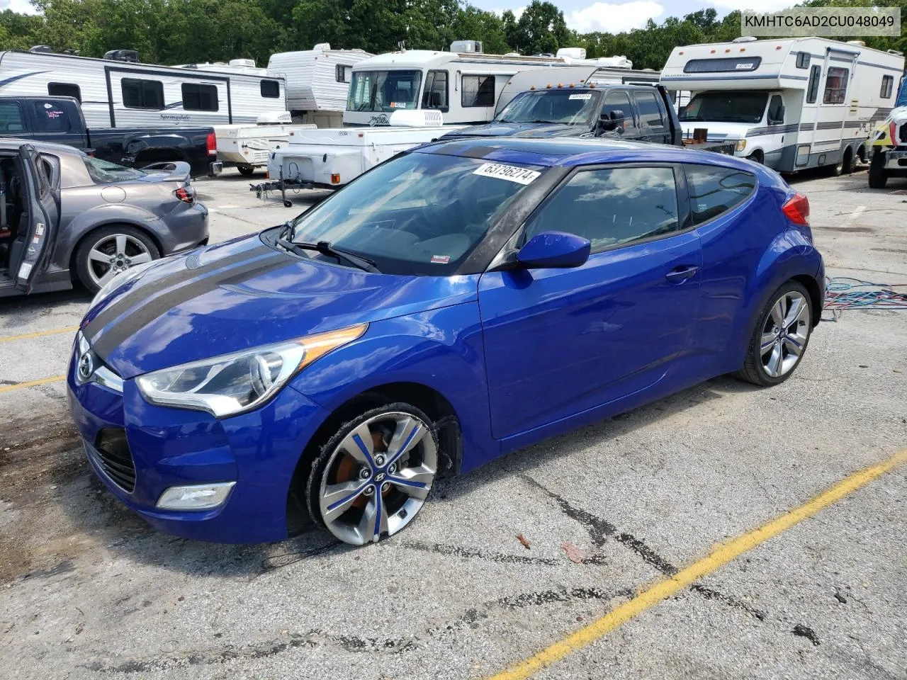 2012 Hyundai Veloster VIN: KMHTC6AD2CU048049 Lot: 63796274