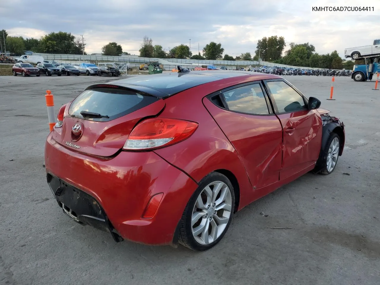 2012 Hyundai Veloster VIN: KMHTC6AD7CU064411 Lot: 70058874