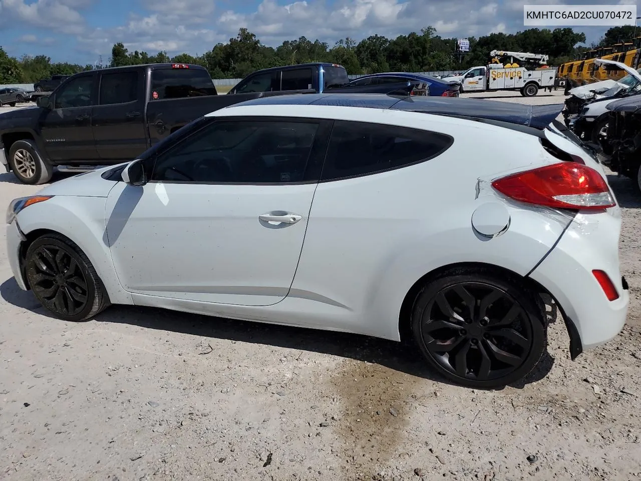 2012 Hyundai Veloster VIN: KMHTC6AD2CU070472 Lot: 71449064