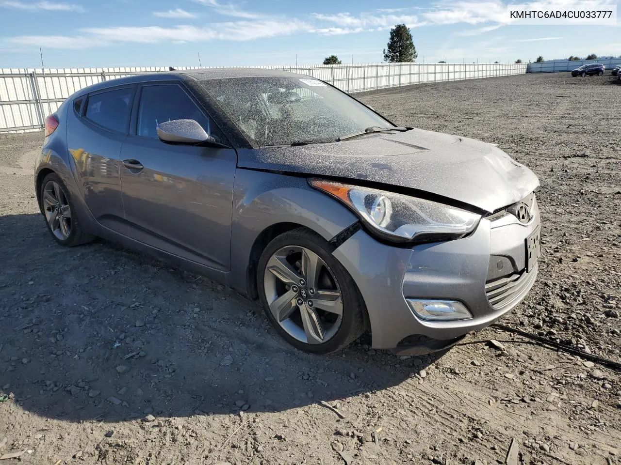 2012 Hyundai Veloster VIN: KMHTC6AD4CU033777 Lot: 72250544