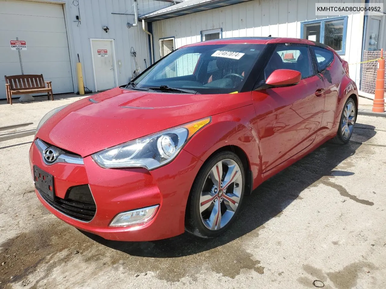 2012 Hyundai Veloster VIN: KMHTC6AD8CU064952 Lot: 72467074