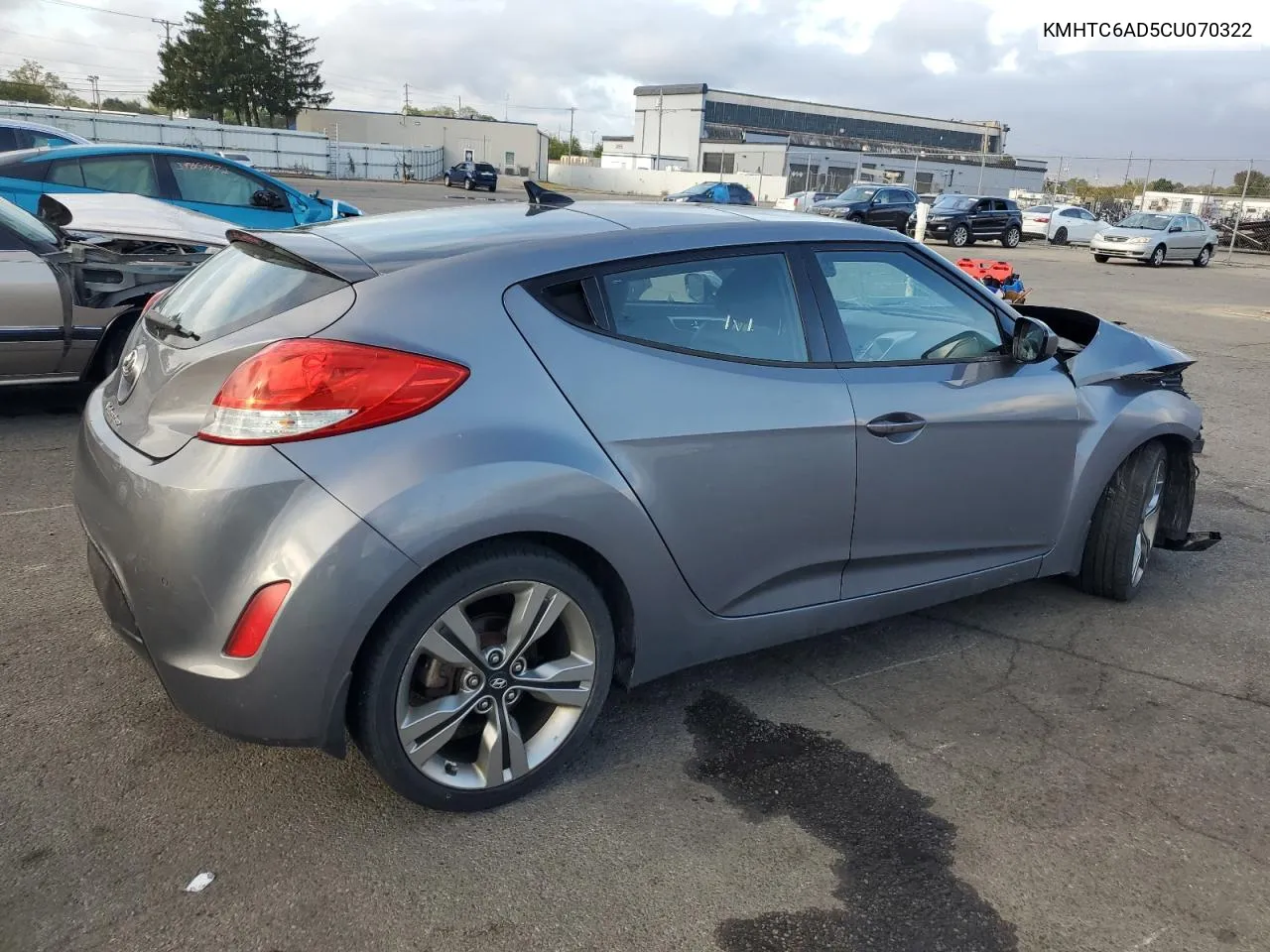 2012 Hyundai Veloster VIN: KMHTC6AD5CU070322 Lot: 72615764