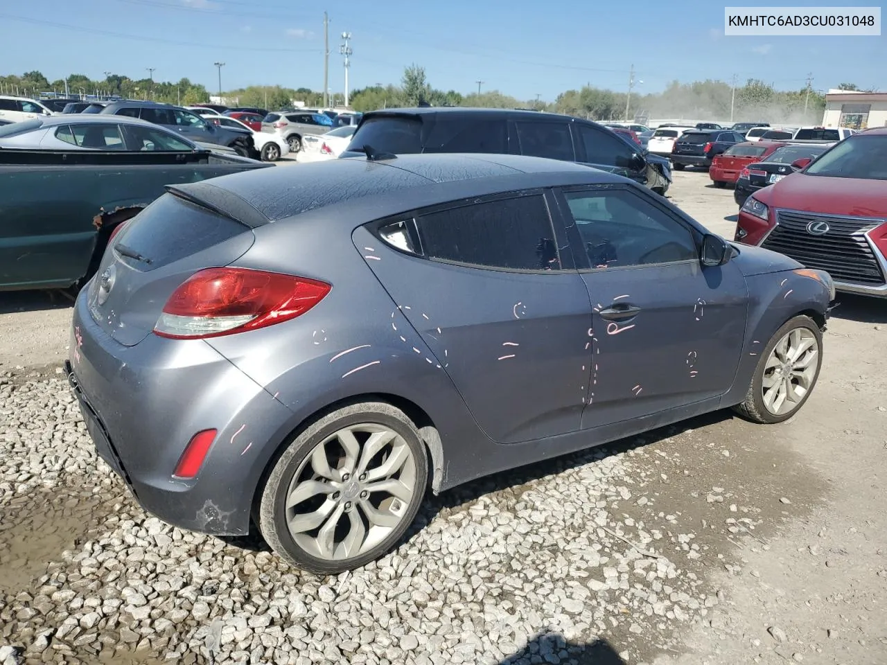 2012 Hyundai Veloster VIN: KMHTC6AD3CU031048 Lot: 72623794