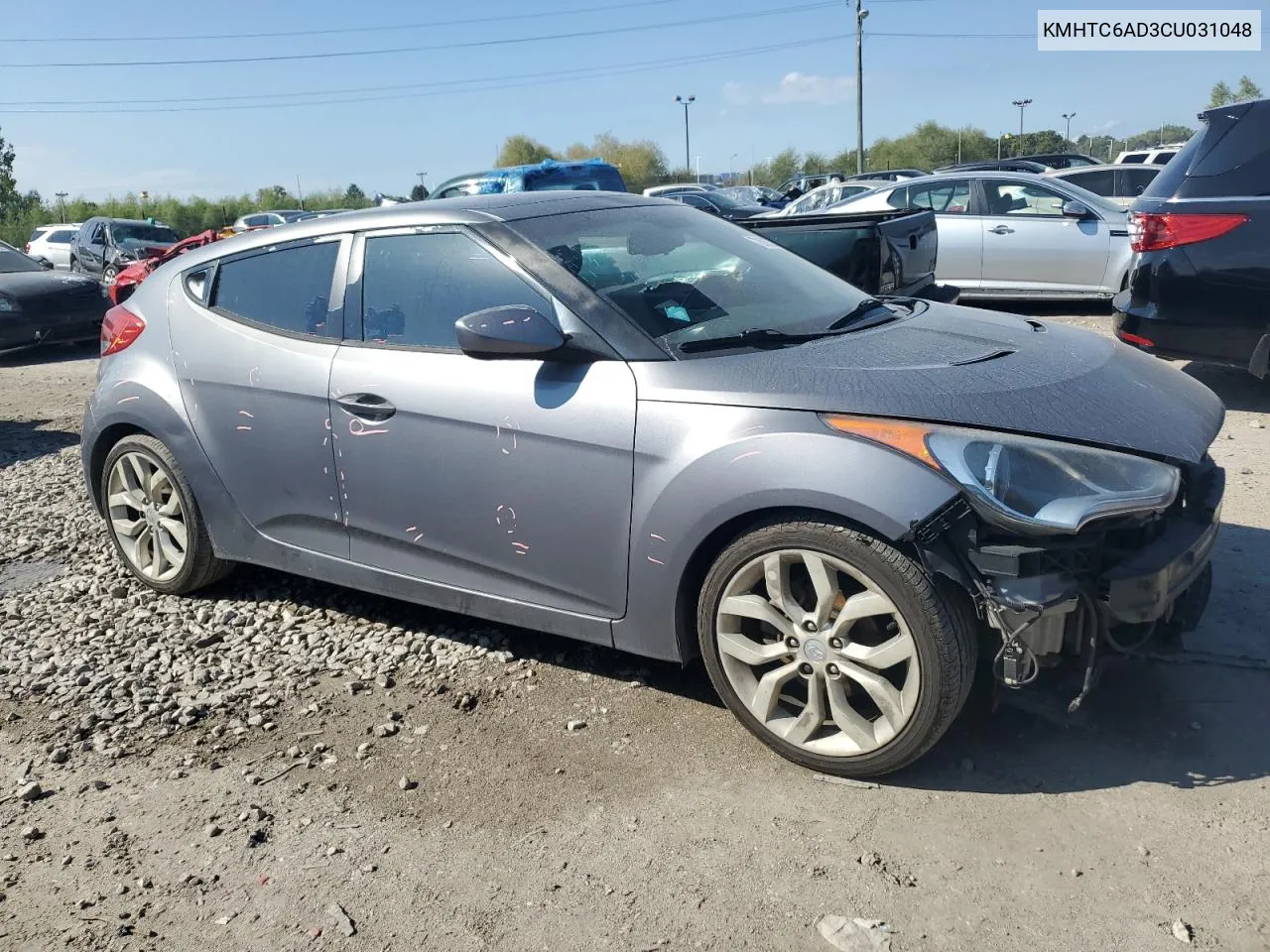 2012 Hyundai Veloster VIN: KMHTC6AD3CU031048 Lot: 72623794