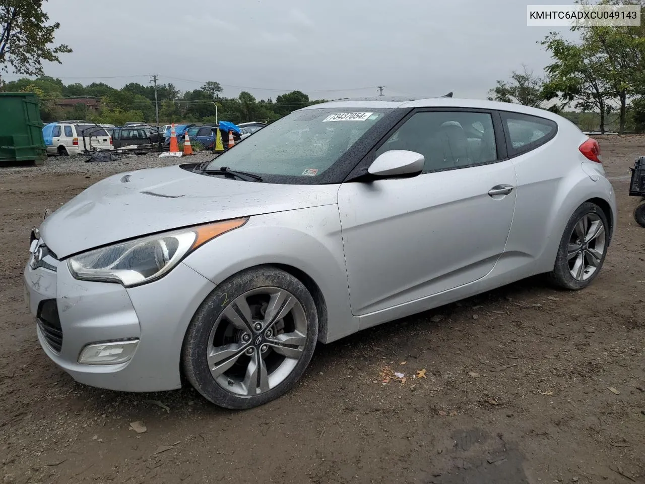 2012 Hyundai Veloster VIN: KMHTC6ADXCU049143 Lot: 73437054