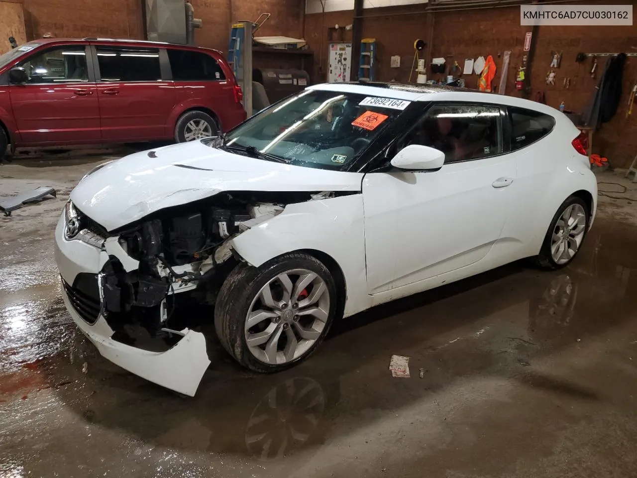 2012 Hyundai Veloster VIN: KMHTC6AD7CU030162 Lot: 73692164