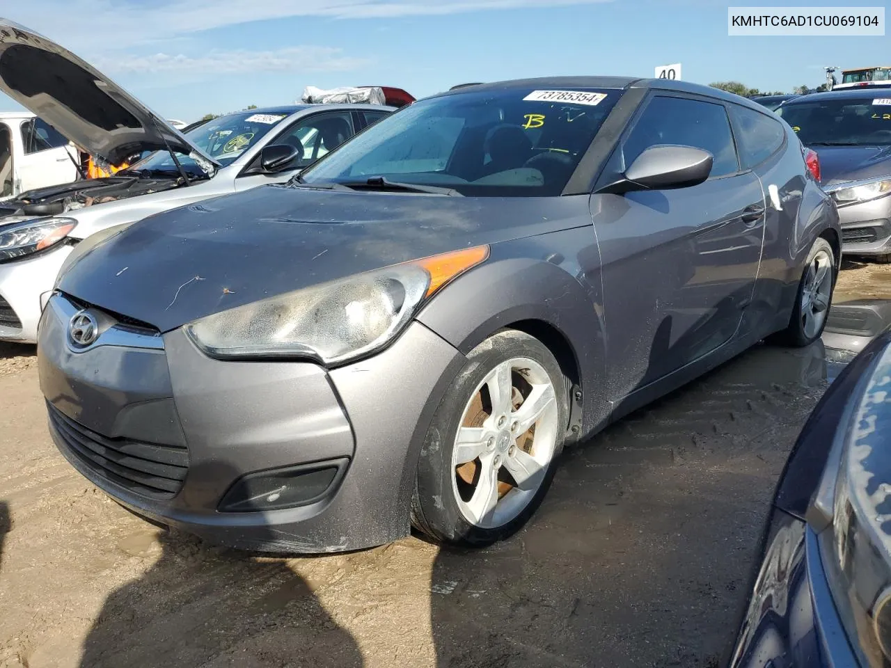 2012 Hyundai Veloster VIN: KMHTC6AD1CU069104 Lot: 73785354