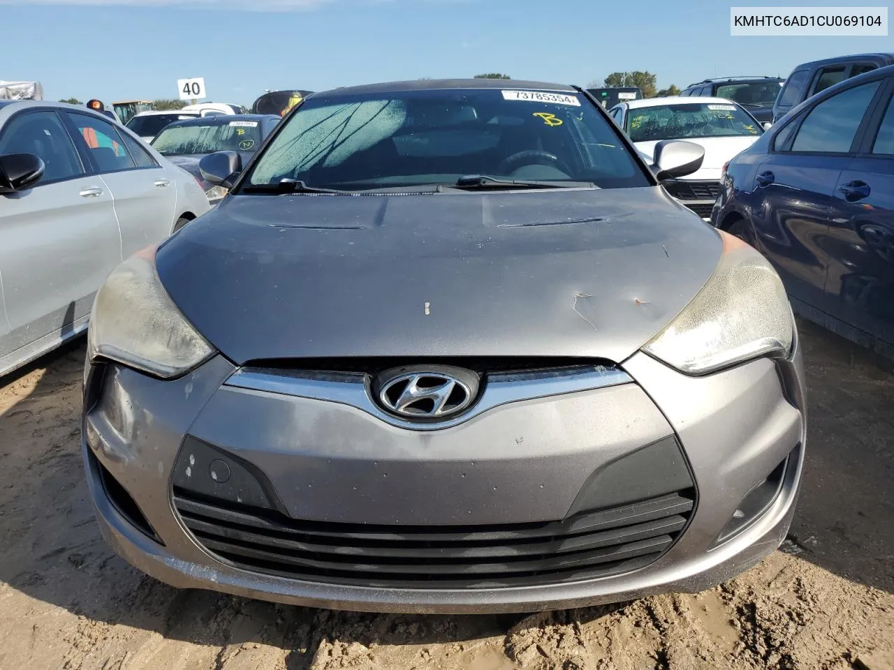 2012 Hyundai Veloster VIN: KMHTC6AD1CU069104 Lot: 73785354