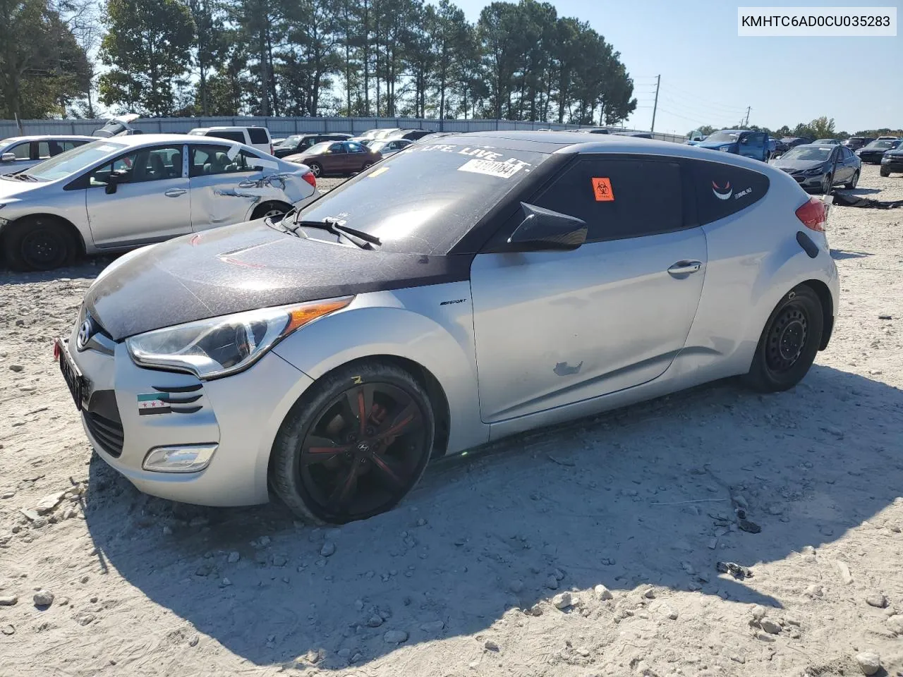 2012 Hyundai Veloster VIN: KMHTC6AD0CU035283 Lot: 74101084