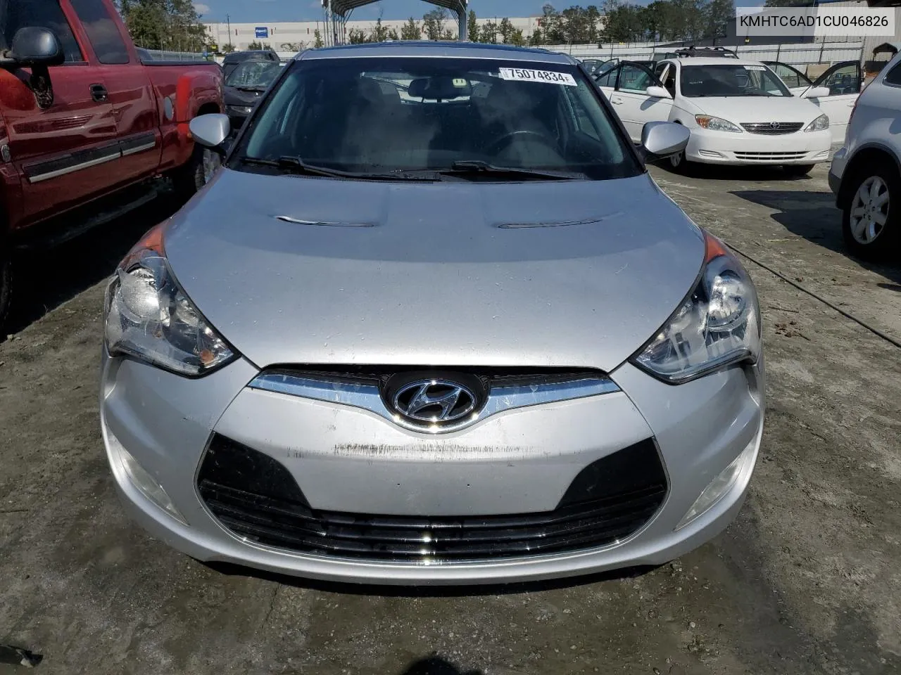 2012 Hyundai Veloster VIN: KMHTC6AD1CU046826 Lot: 75074834