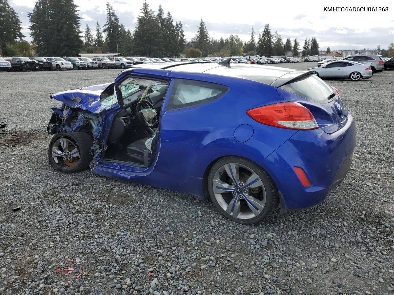 2012 Hyundai Veloster VIN: KMHTC6AD6CU061368 Lot: 75317734