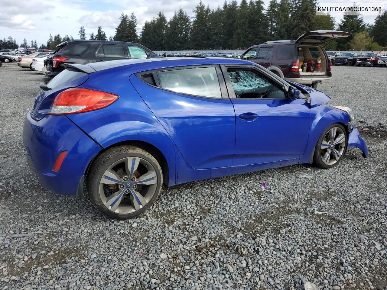 2012 Hyundai Veloster VIN: KMHTC6AD6CU061368 Lot: 75317734