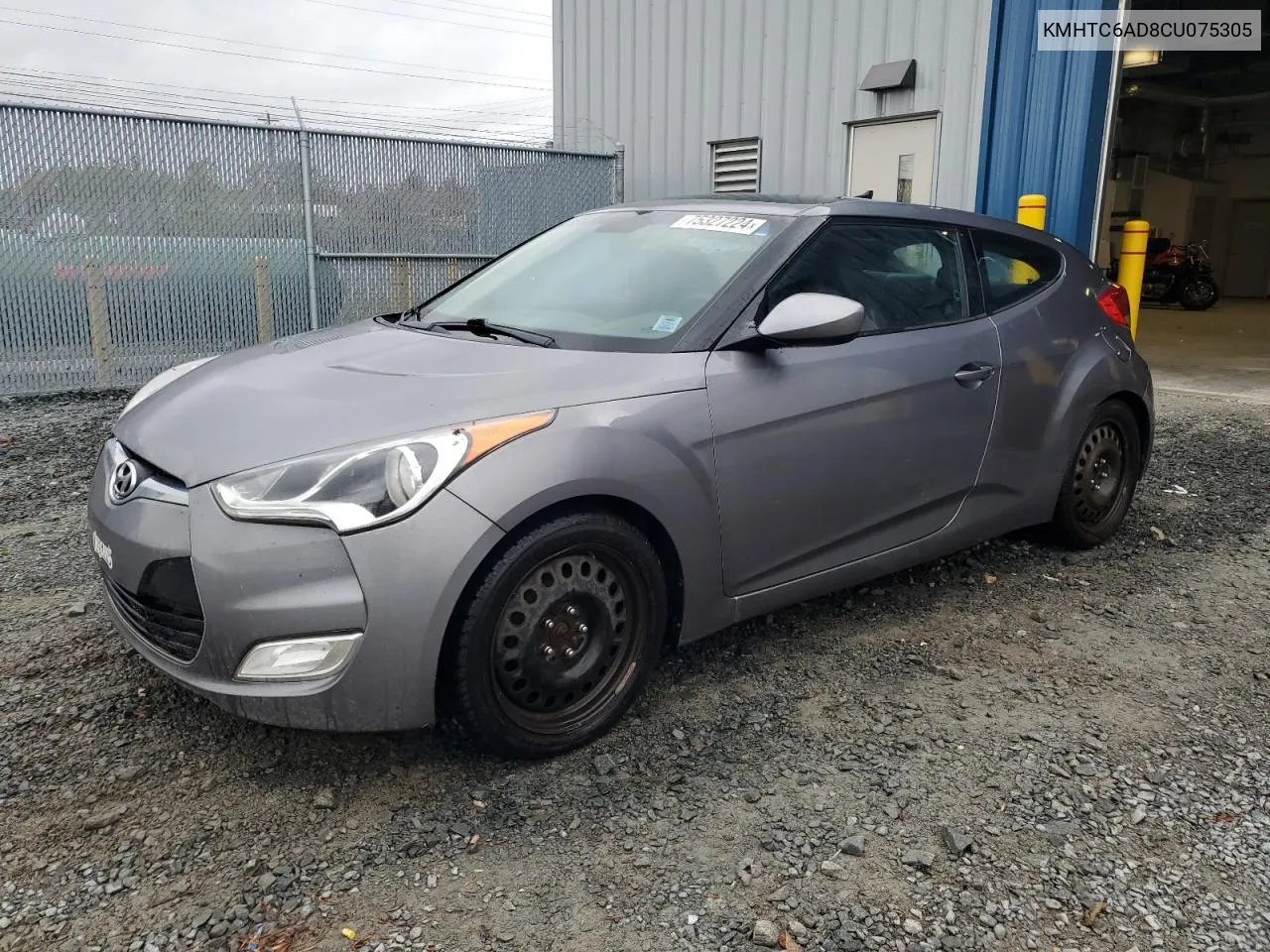 2012 Hyundai Veloster VIN: KMHTC6AD8CU075305 Lot: 75327224