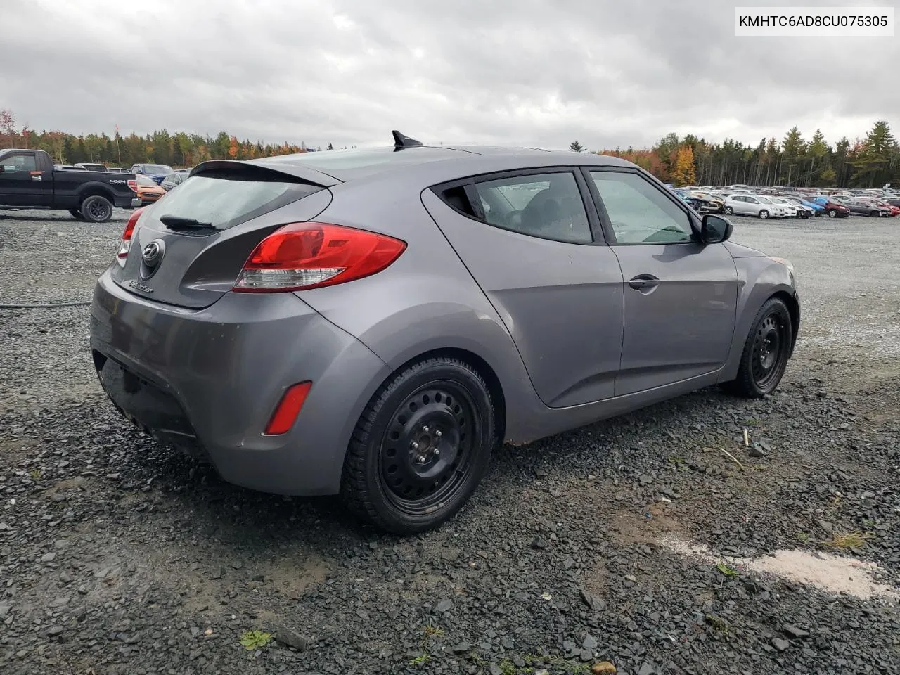 2012 Hyundai Veloster VIN: KMHTC6AD8CU075305 Lot: 75327224