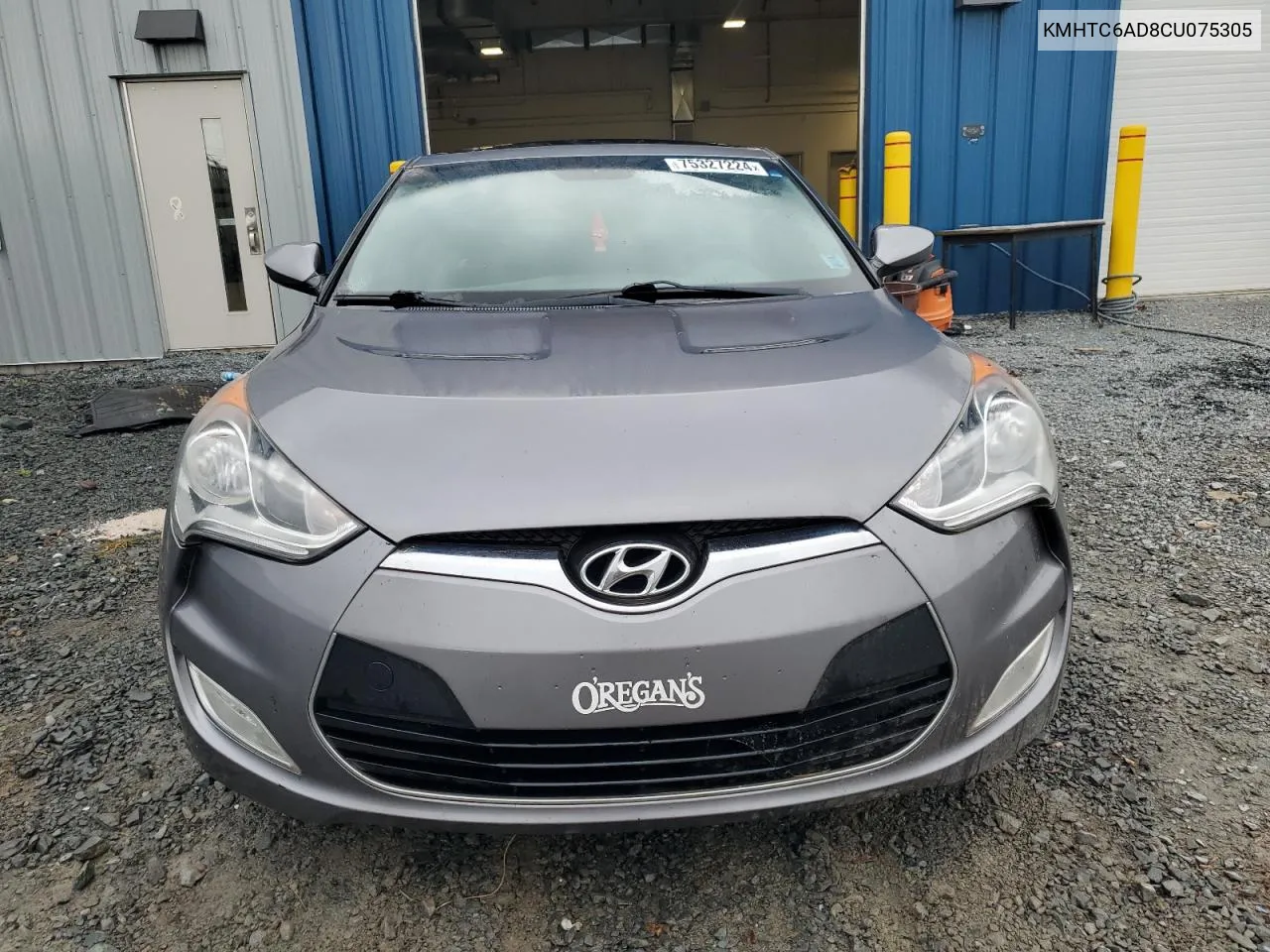 2012 Hyundai Veloster VIN: KMHTC6AD8CU075305 Lot: 75327224