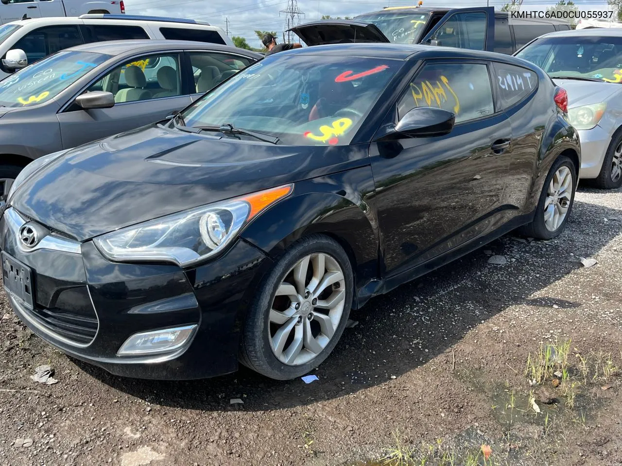 2012 Hyundai Veloster VIN: KMHTC6AD0CU055937 Lot: 77322924