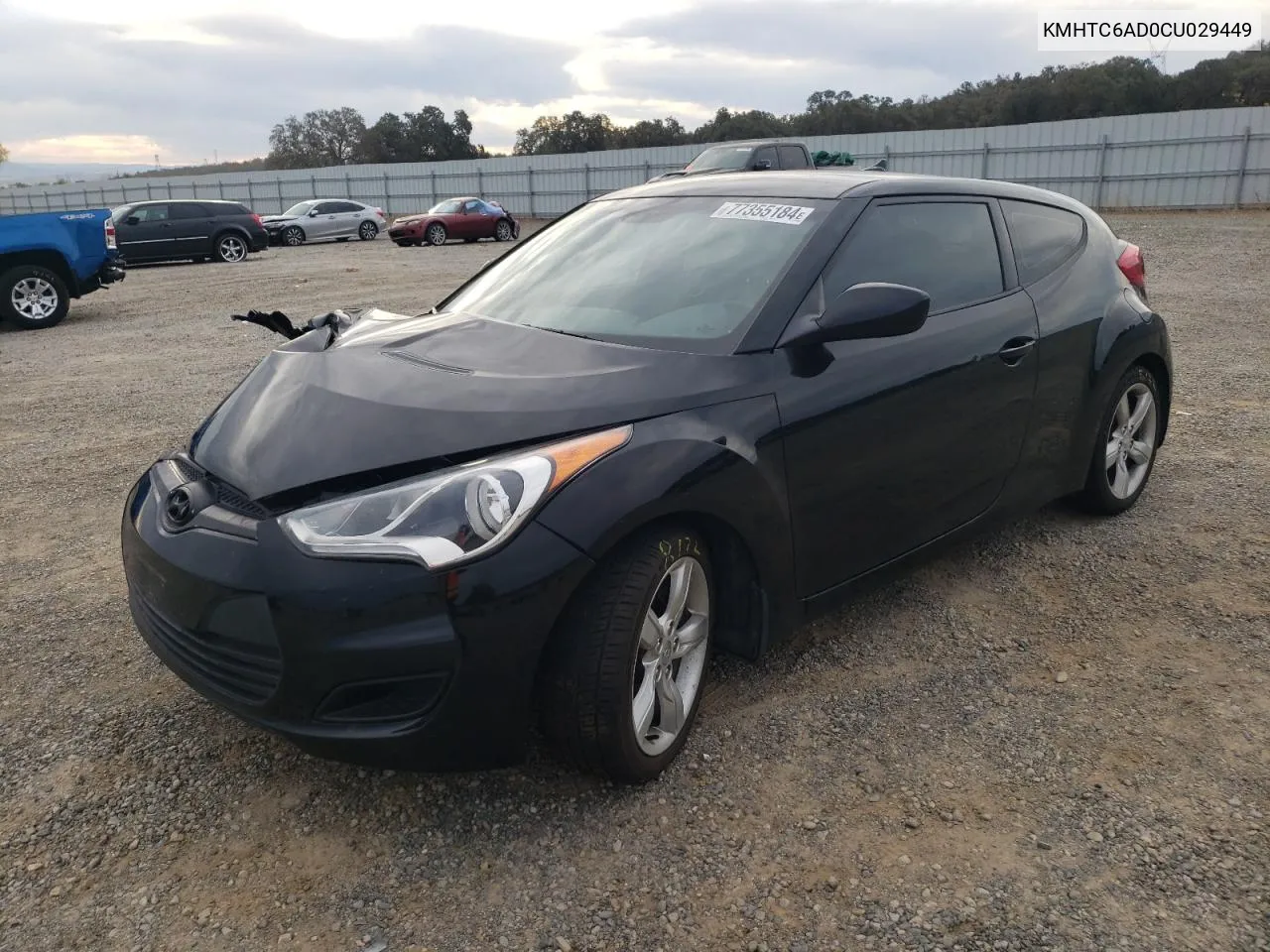 2012 Hyundai Veloster VIN: KMHTC6AD0CU029449 Lot: 77355184