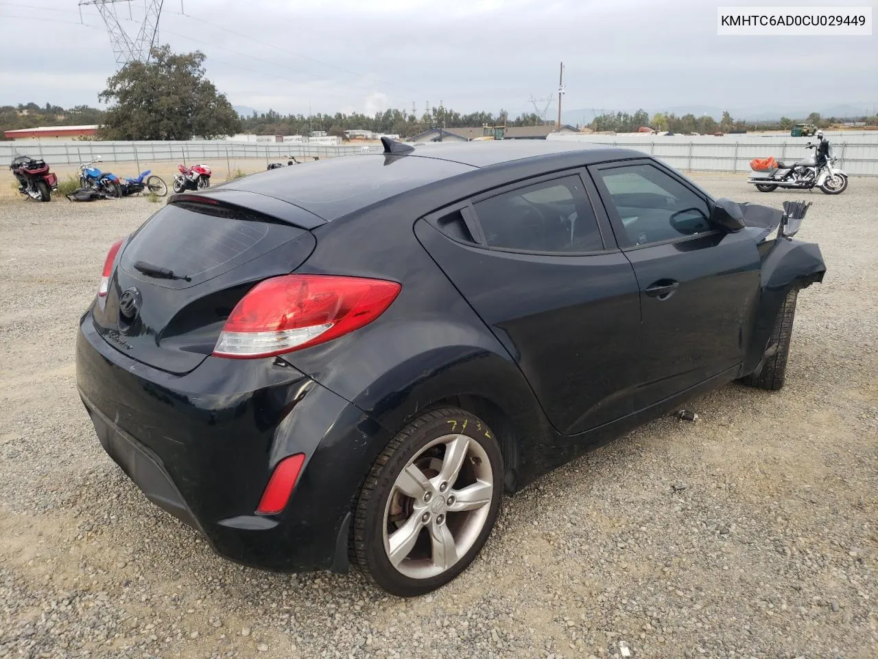 2012 Hyundai Veloster VIN: KMHTC6AD0CU029449 Lot: 77355184