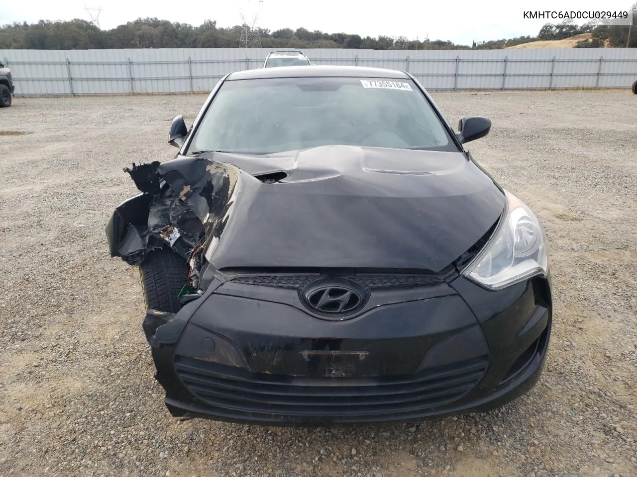 2012 Hyundai Veloster VIN: KMHTC6AD0CU029449 Lot: 77355184