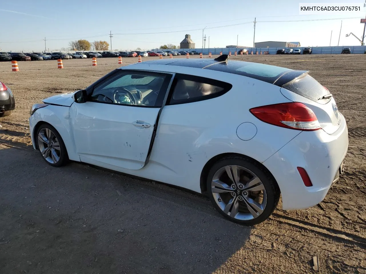 2012 Hyundai Veloster VIN: KMHTC6AD3CU076751 Lot: 78089174