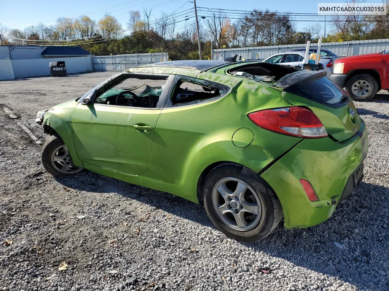 2012 Hyundai Veloster VIN: KMHTC6ADXCU030155 Lot: 78619704