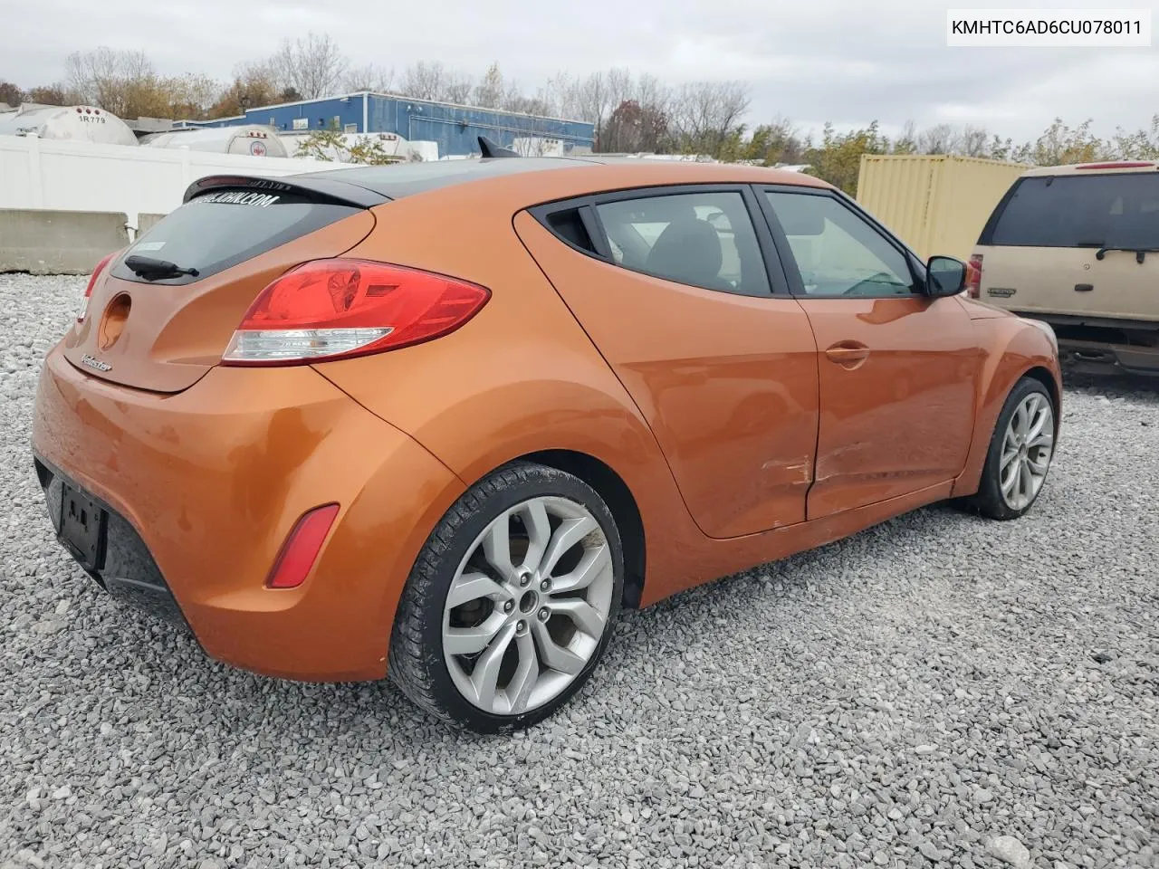 2012 Hyundai Veloster VIN: KMHTC6AD6CU078011 Lot: 78835714