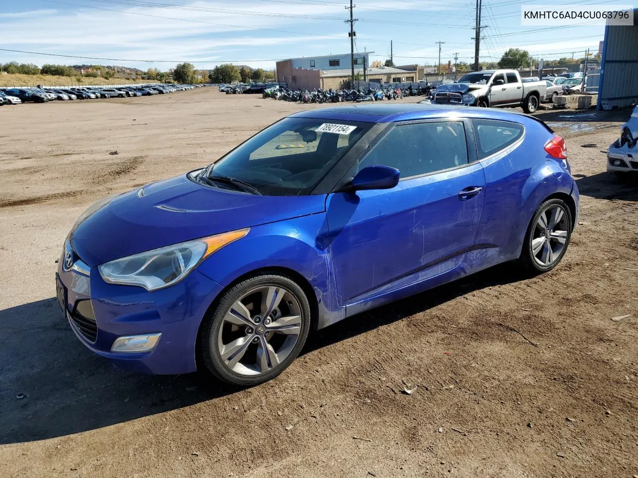 2012 Hyundai Veloster VIN: KMHTC6AD4CU063796 Lot: 78921154