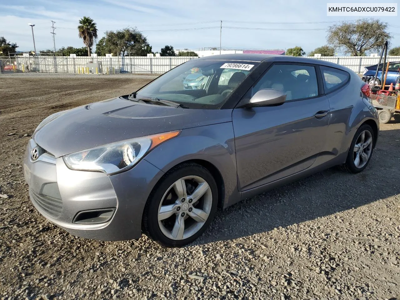 2012 Hyundai Veloster VIN: KMHTC6ADXCU079422 Lot: 79286614