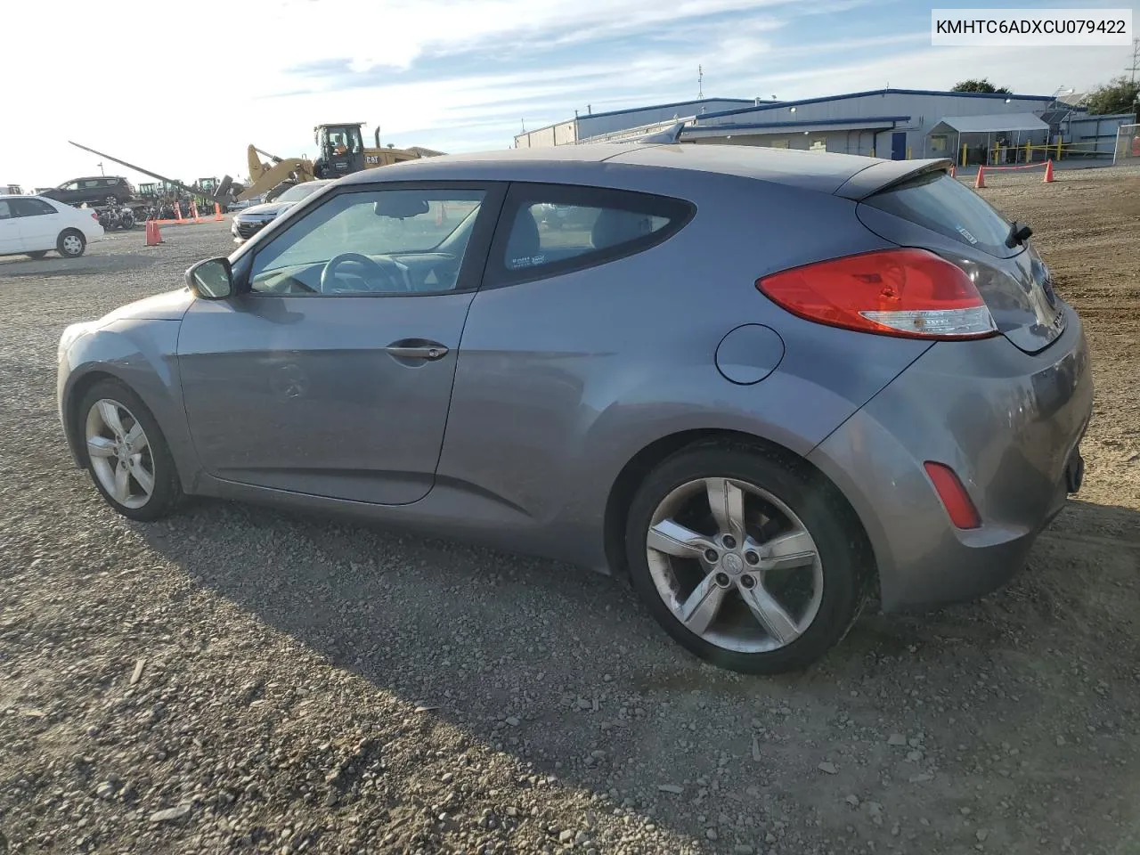 2012 Hyundai Veloster VIN: KMHTC6ADXCU079422 Lot: 79286614