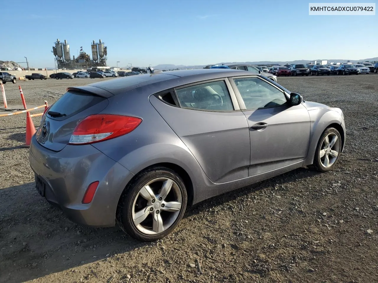 2012 Hyundai Veloster VIN: KMHTC6ADXCU079422 Lot: 79286614