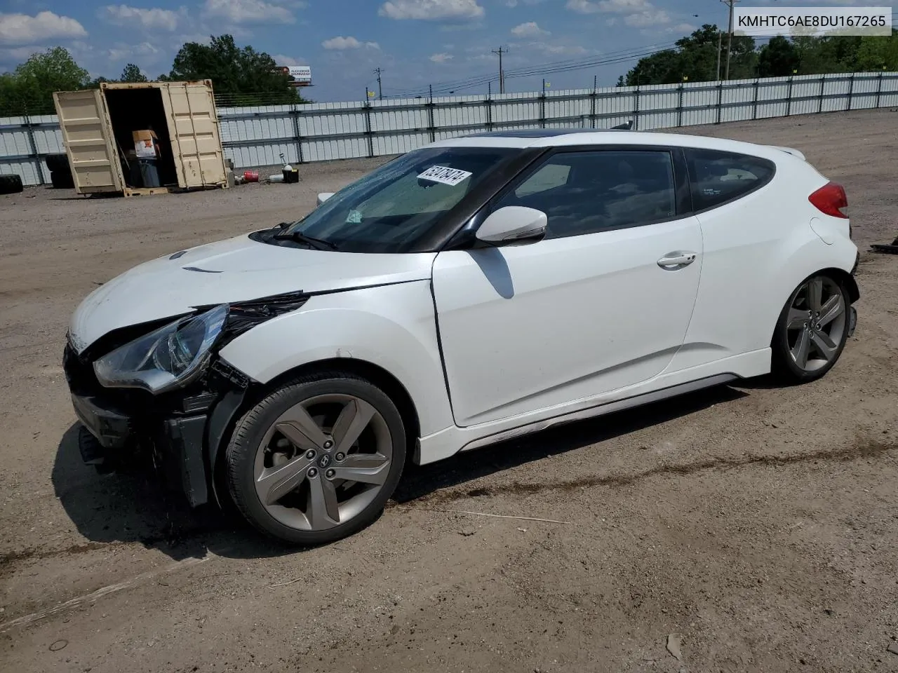 2013 Hyundai Veloster Turbo VIN: KMHTC6AE8DU167265 Lot: 52478474