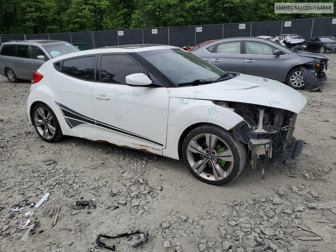 2013 Hyundai Veloster VIN: KMHTC6AD2DU164868 Lot: 53873024