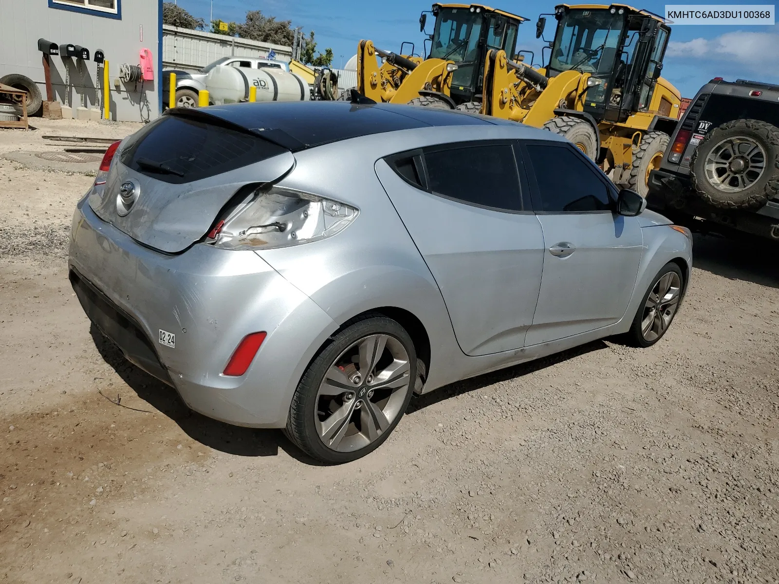 2013 Hyundai Veloster VIN: KMHTC6AD3DU100368 Lot: 56896614