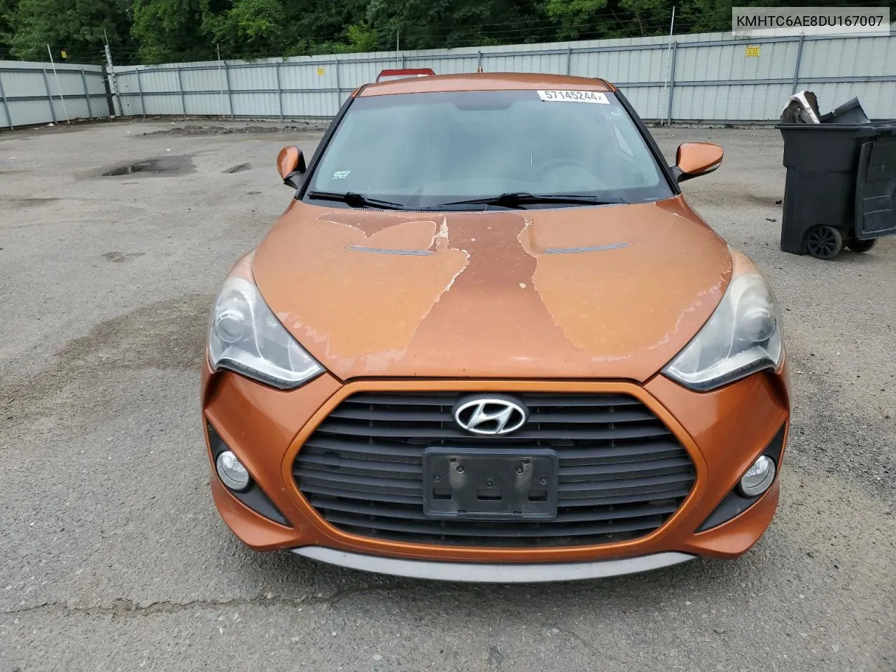 2013 Hyundai Veloster Turbo VIN: KMHTC6AE8DU167007 Lot: 57145244