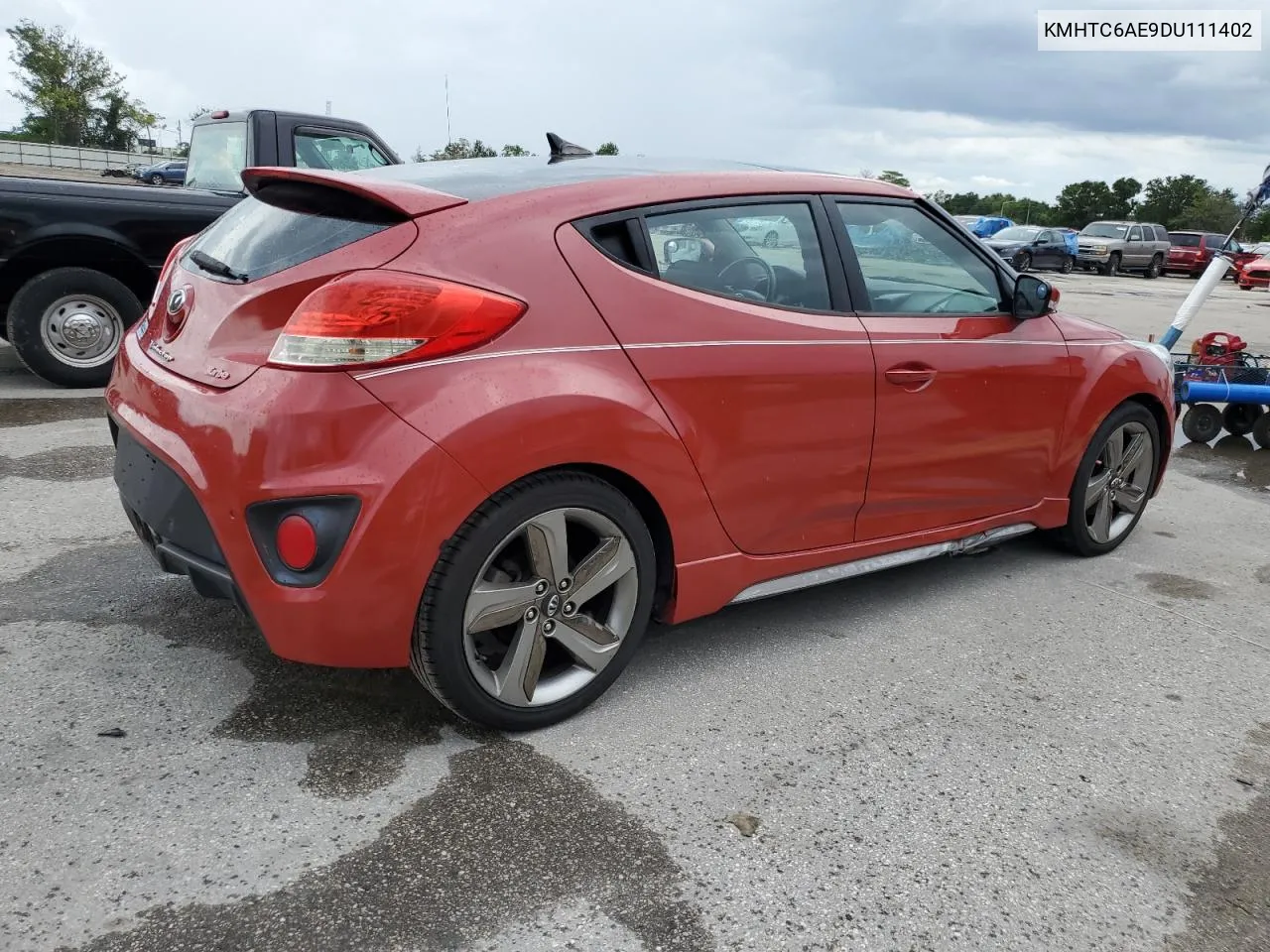 2013 Hyundai Veloster Turbo VIN: KMHTC6AE9DU111402 Lot: 61128114