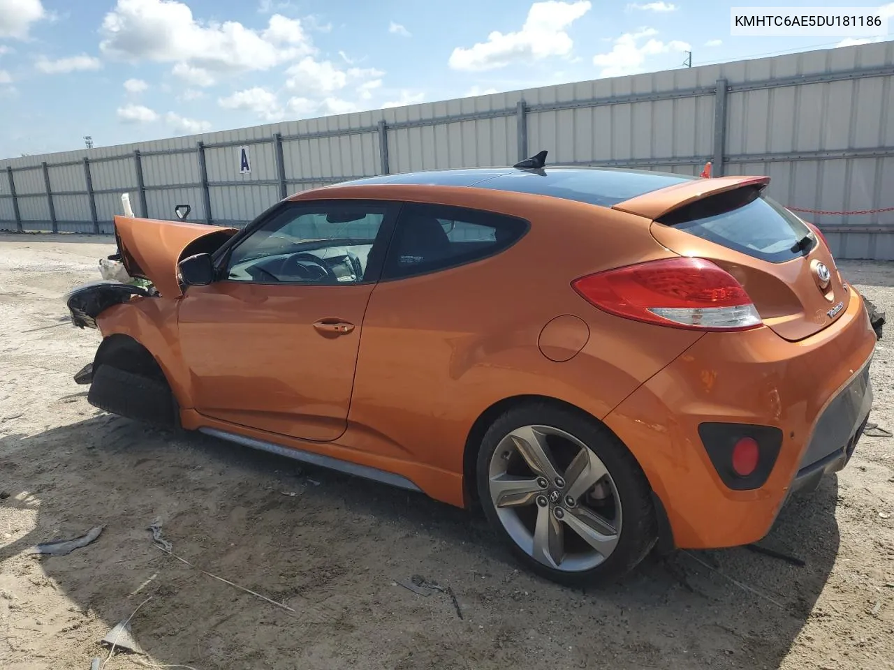 2013 Hyundai Veloster Turbo VIN: KMHTC6AE5DU181186 Lot: 62740484