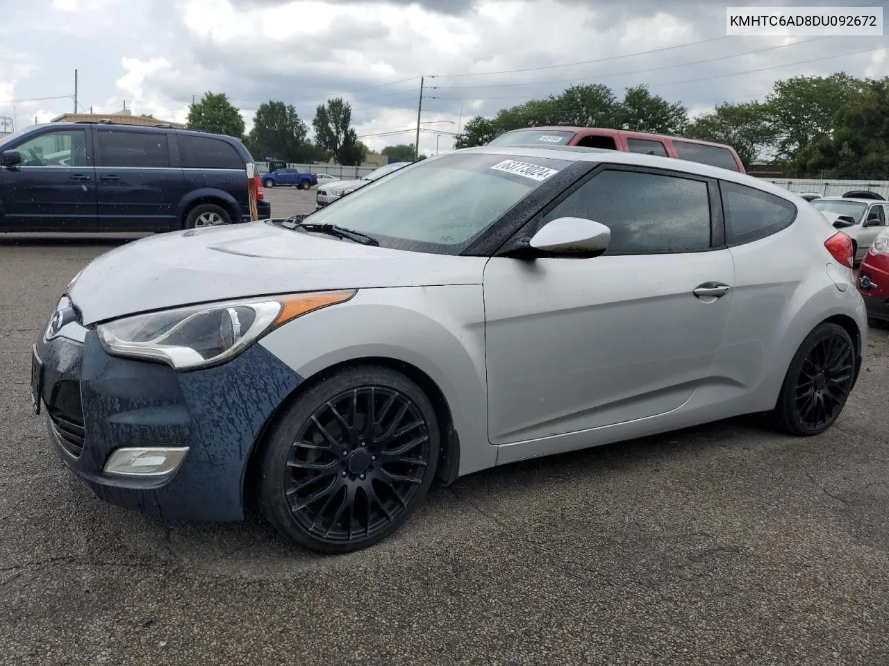 2013 Hyundai Veloster VIN: KMHTC6AD8DU092672 Lot: 63773024