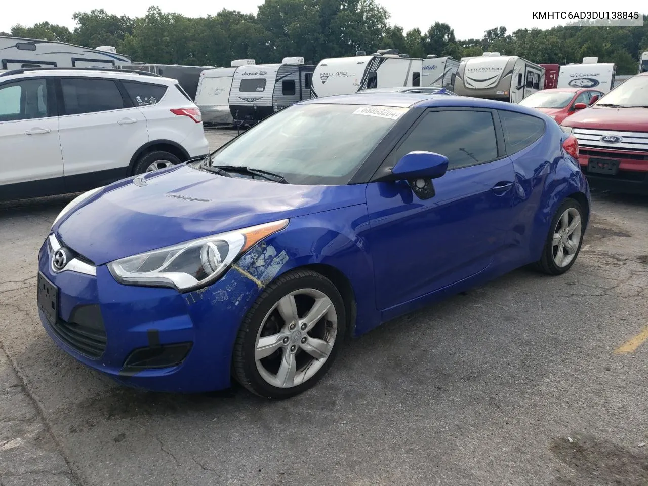 2013 Hyundai Veloster VIN: KMHTC6AD3DU138845 Lot: 68893204