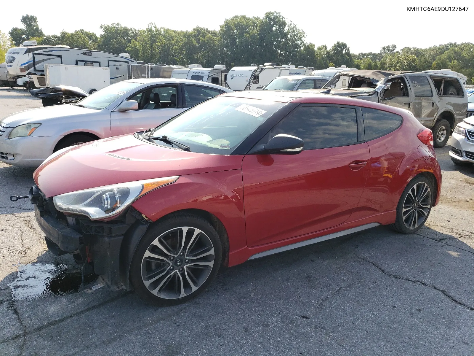 2013 Hyundai Veloster Turbo VIN: KMHTC6AE9DU127647 Lot: 68945914