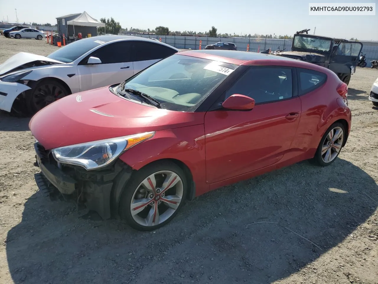 2013 Hyundai Veloster VIN: KMHTC6AD9DU092793 Lot: 69122514