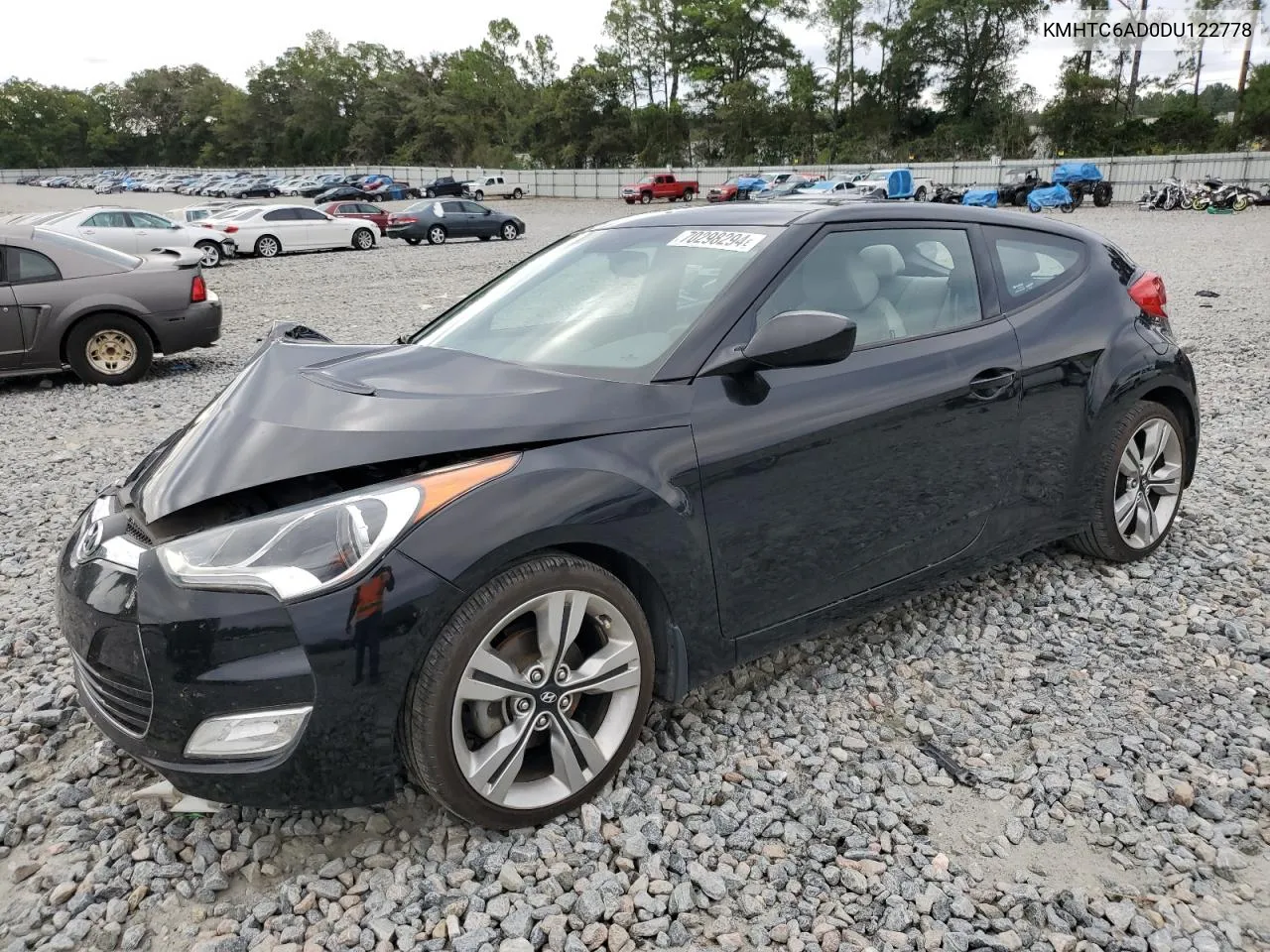 2013 Hyundai Veloster VIN: KMHTC6AD0DU122778 Lot: 70298294