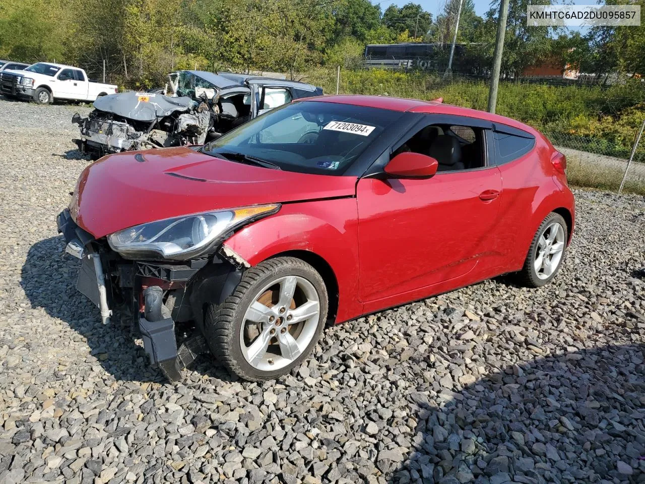 2013 Hyundai Veloster VIN: KMHTC6AD2DU095857 Lot: 71203094