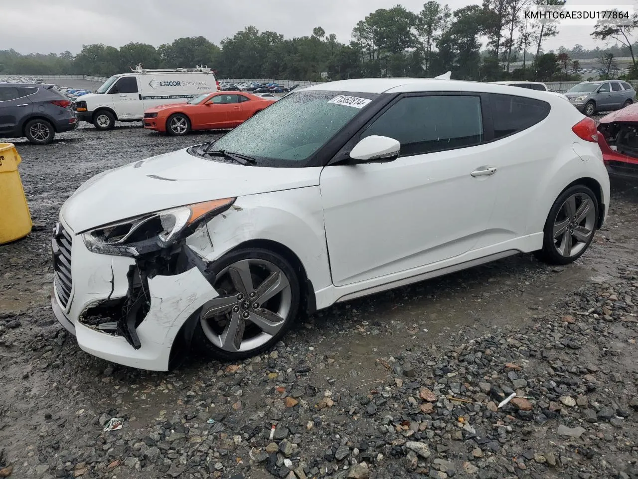 2013 Hyundai Veloster Turbo VIN: KMHTC6AE3DU177864 Lot: 71562814