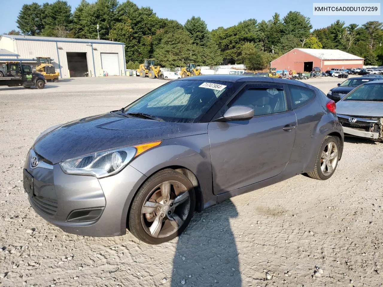 2013 Hyundai Veloster VIN: KMHTC6AD0DU107259 Lot: 71747984