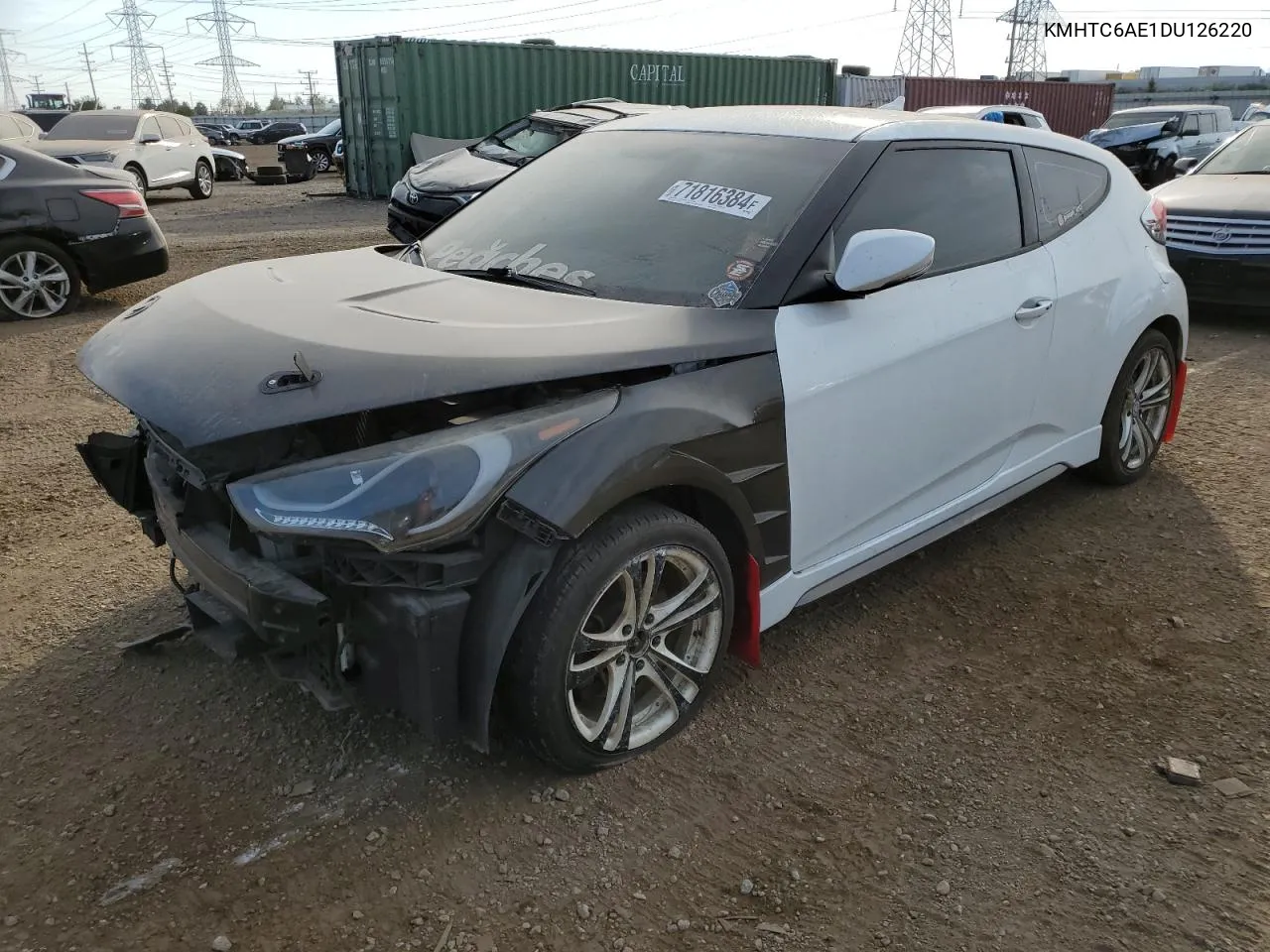 2013 Hyundai Veloster Turbo VIN: KMHTC6AE1DU126220 Lot: 71816384