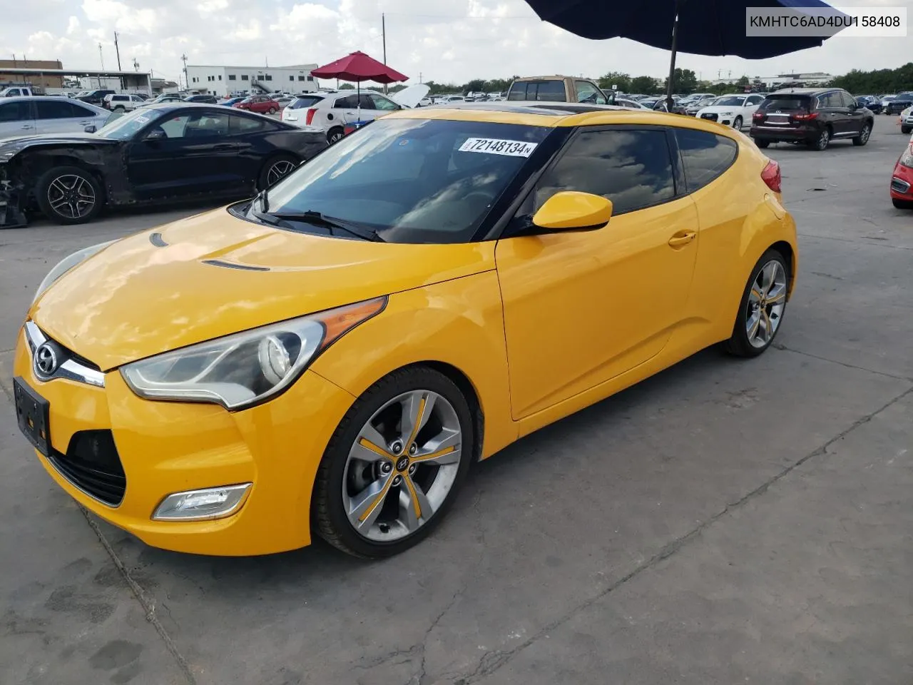 2013 Hyundai Veloster VIN: KMHTC6AD4DU158408 Lot: 72148134