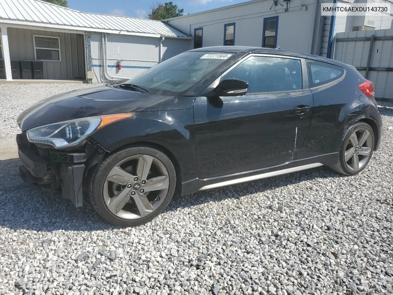 2013 Hyundai Veloster Turbo VIN: KMHTC6AEXDU143730 Lot: 72221564