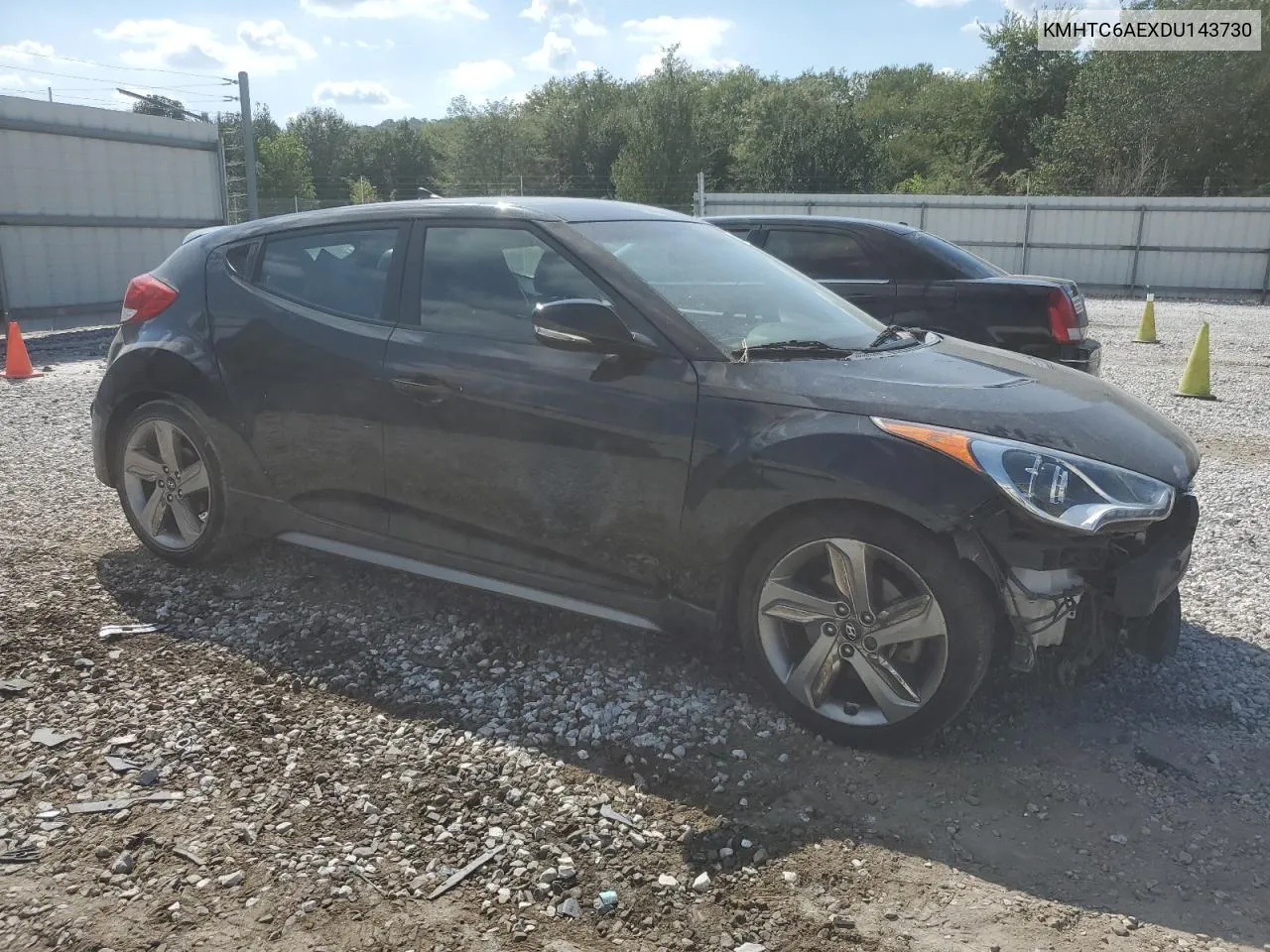 2013 Hyundai Veloster Turbo VIN: KMHTC6AEXDU143730 Lot: 72221564