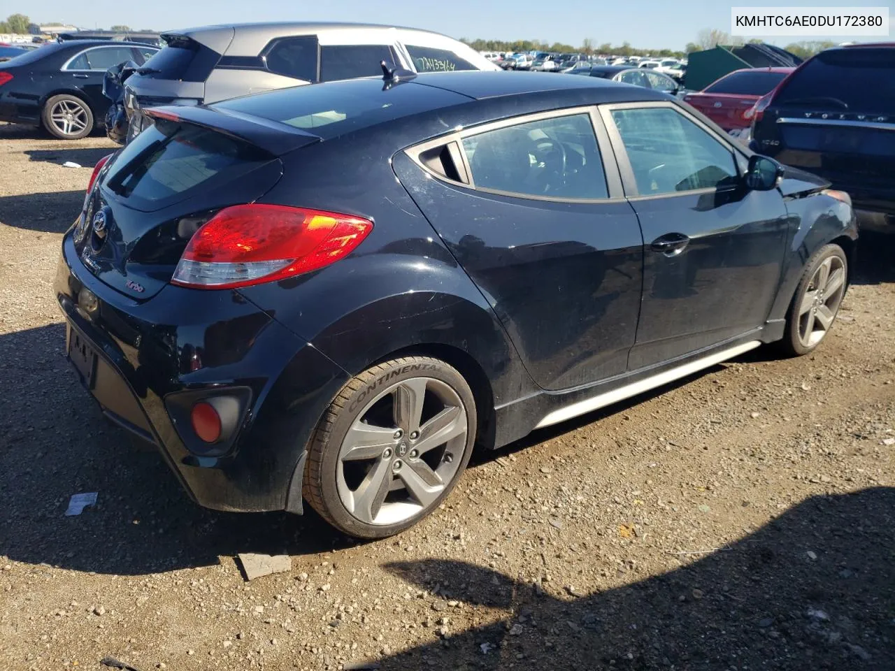 2013 Hyundai Veloster Turbo VIN: KMHTC6AE0DU172380 Lot: 72230544